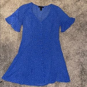 Blue polka dot sun dress